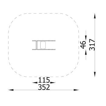 Universum 2er-Federwippe Raumschiff, Metall-Bodenanker